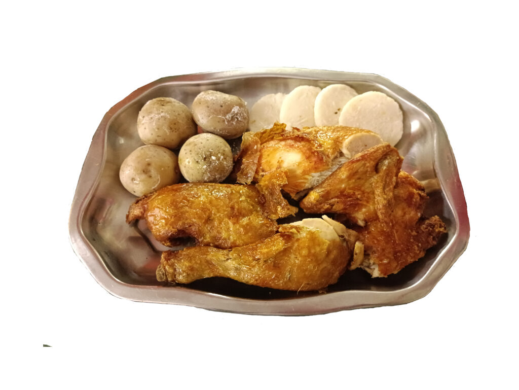 Medio pollo frito